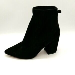 Steven Shoes Womens Pull On Block Heel Ankle Boot Cushioned Insole Black 10
